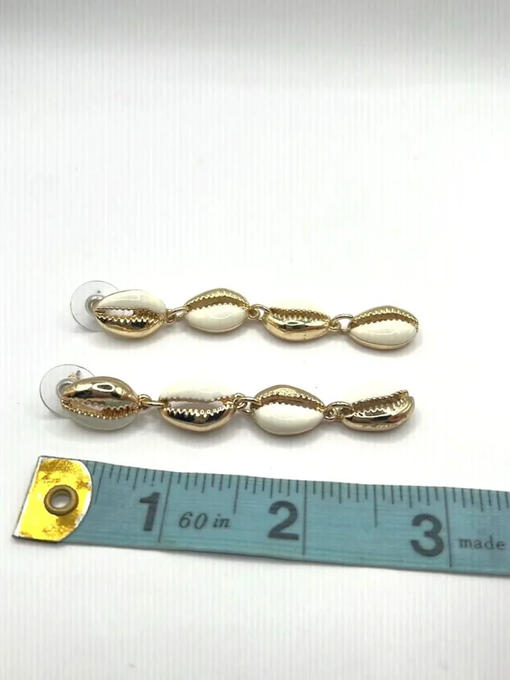 Sugarfix by BaubleBar Gold & White Cowrie Shell Dangle Earrings